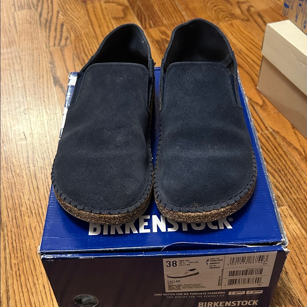 Birkenstock Men’s Dark Navy Suede Slip-On Loafers